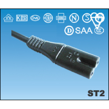 Connecteur IEC C7 les cordons d’alimentation de la CCC